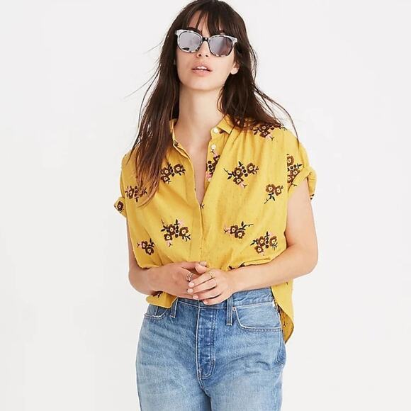 Madewell Embroidered Hilltop Shirt XS - Picture 1 of 11